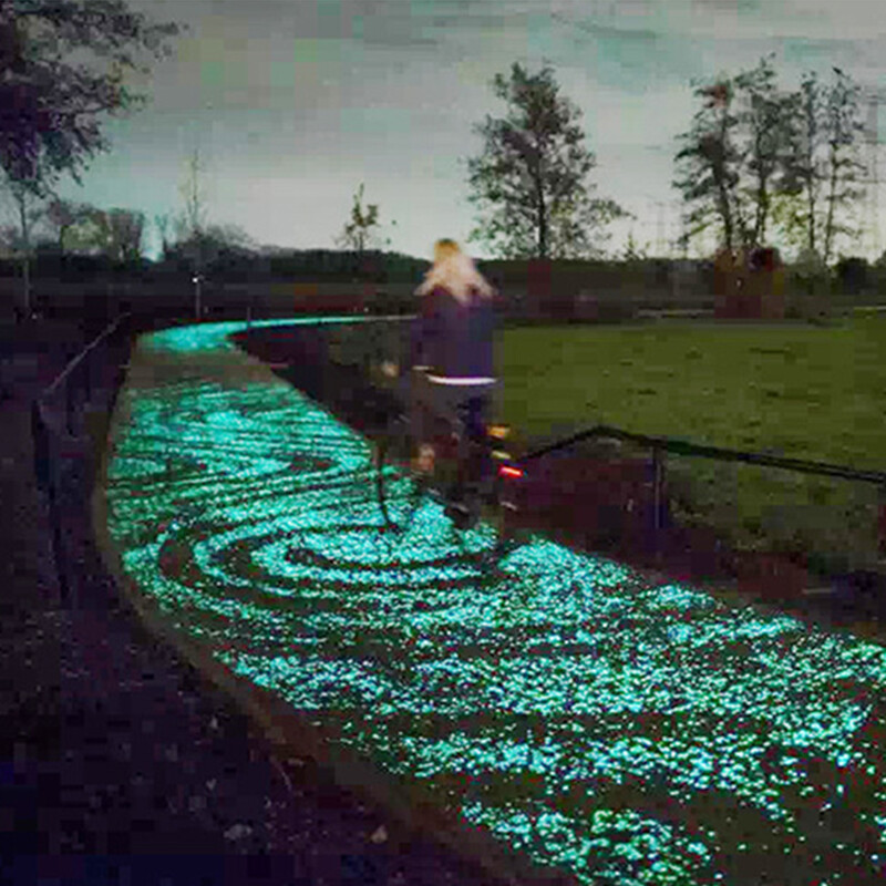 100 de bucăți strălucitoare în întuneric pietricele de grădină pentru trotuar, grădină, terasă, gazon, grădină, curte, rezervor de pește, decorare pentru acvariu, piatră strălucitoare