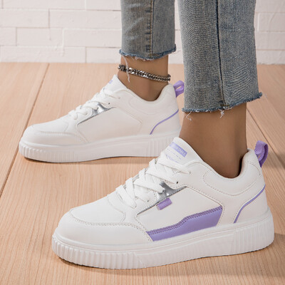 Moipheng cipele s platformom za žene Vodootporne bijele tenisice na vezanje Ženske neklizajuće ležerne kožne sportske cipele Obuća za trčanje