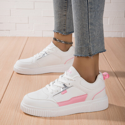 Moipheng cipele s platformom za žene Vodootporne bijele tenisice na vezanje Ženske neklizajuće ležerne kožne sportske cipele Obuća za trčanje