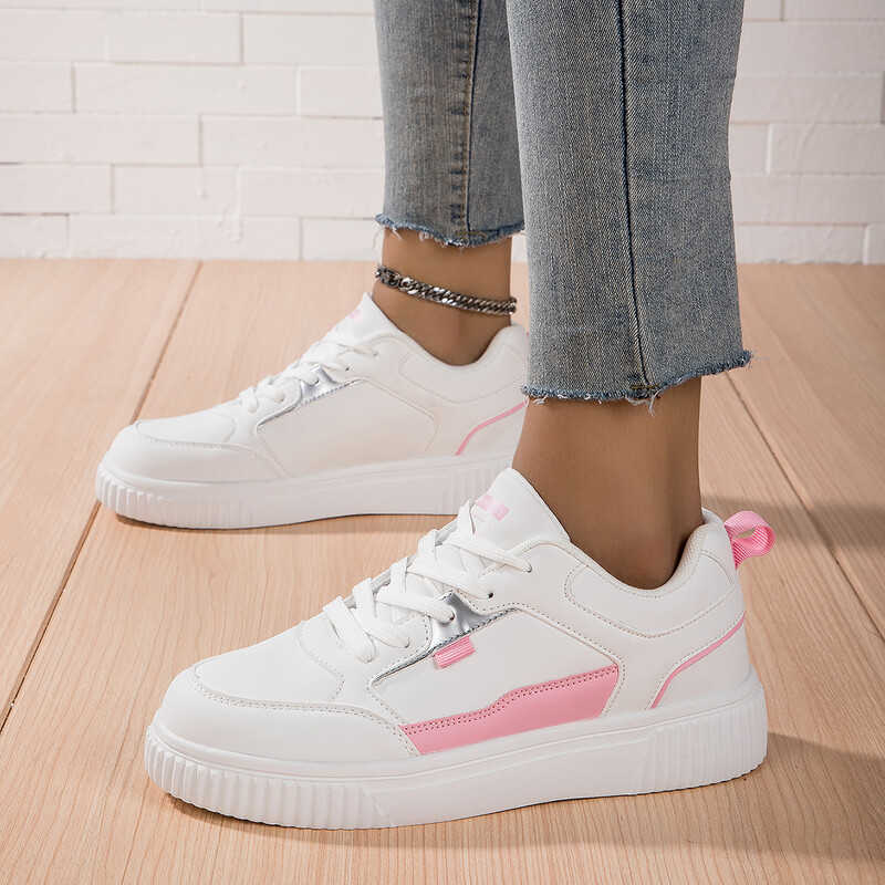 Moipheng cipele s platformom za žene Vodootporne bijele tenisice na vezanje Ženske neklizajuće ležerne kožne sportske cipele Obuća za trčanje