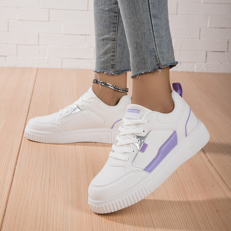 Moipheng cipele s platformom za žene Vodootporne bijele tenisice na vezanje Ženske neklizajuće ležerne kožne sportske cipele Obuća za trčanje