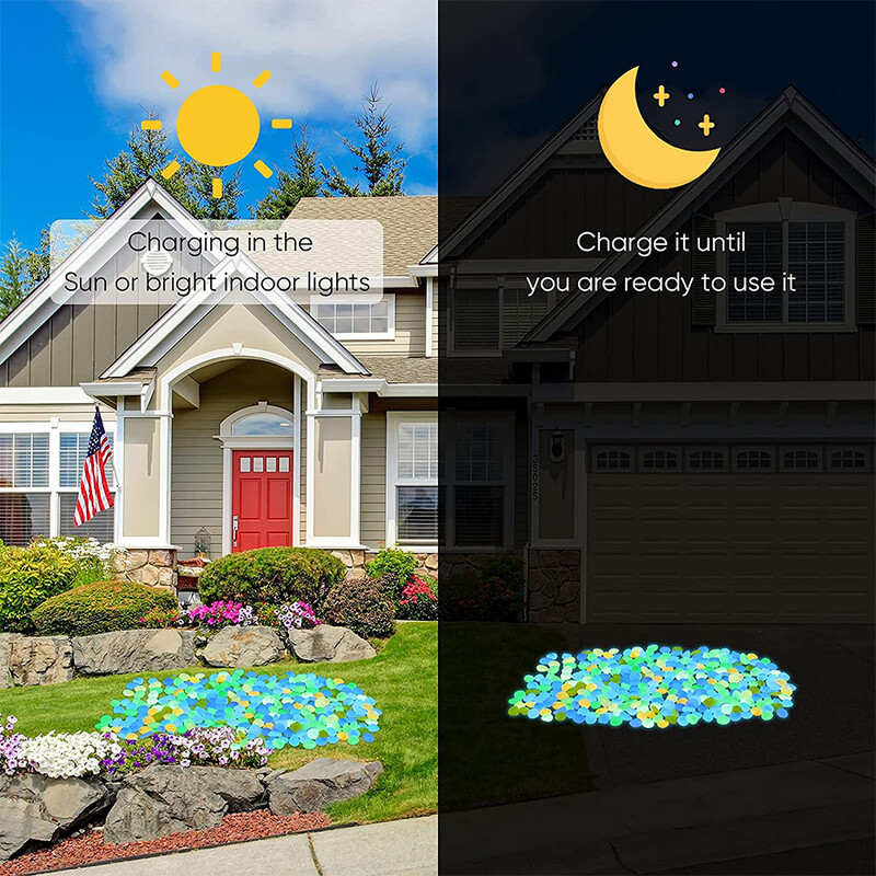 Ragyog a sötét sziklák, ragyogó kövek, dekor kavics kövek kertbe, sétány, cserepes növény, virágágyás, 100 darab