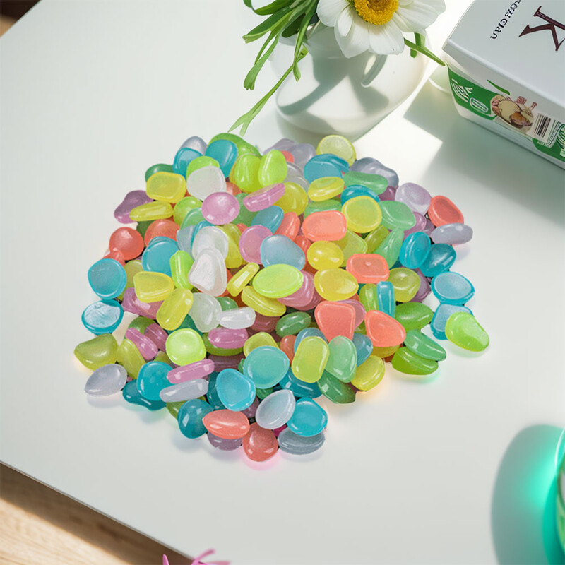 100 buc Pietre strălucitoare în întuneric Pietriș multifuncțional Pietre strălucitoare Pietrele Pietricele reutilizabile pentru grădină și curte