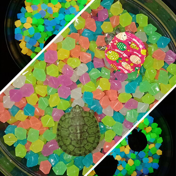 100Pcs Luminous Stones Home Garden Aquarium Landscaping Glow in the Dark Pebbles