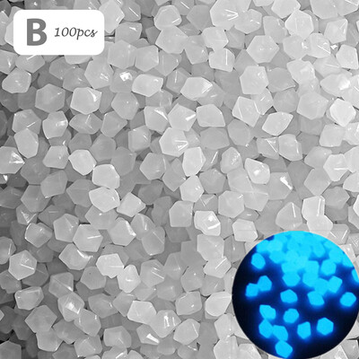 100Pcs Luminous Stones Home Garden Aquarium Landscaping Glow in the Dark Pebbles