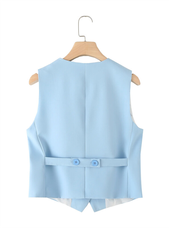 Kar&Otza 2024 novi ženski moderan jednobojni prsluk s grudima bez rukava visokog struka, temperamentni komplet hlača