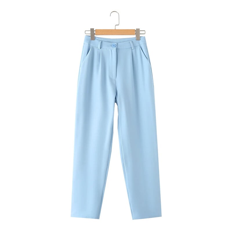 Kar&Otza 2024 novi ženski moderan jednobojni prsluk s grudima bez rukava visokog struka, temperamentni komplet hlača