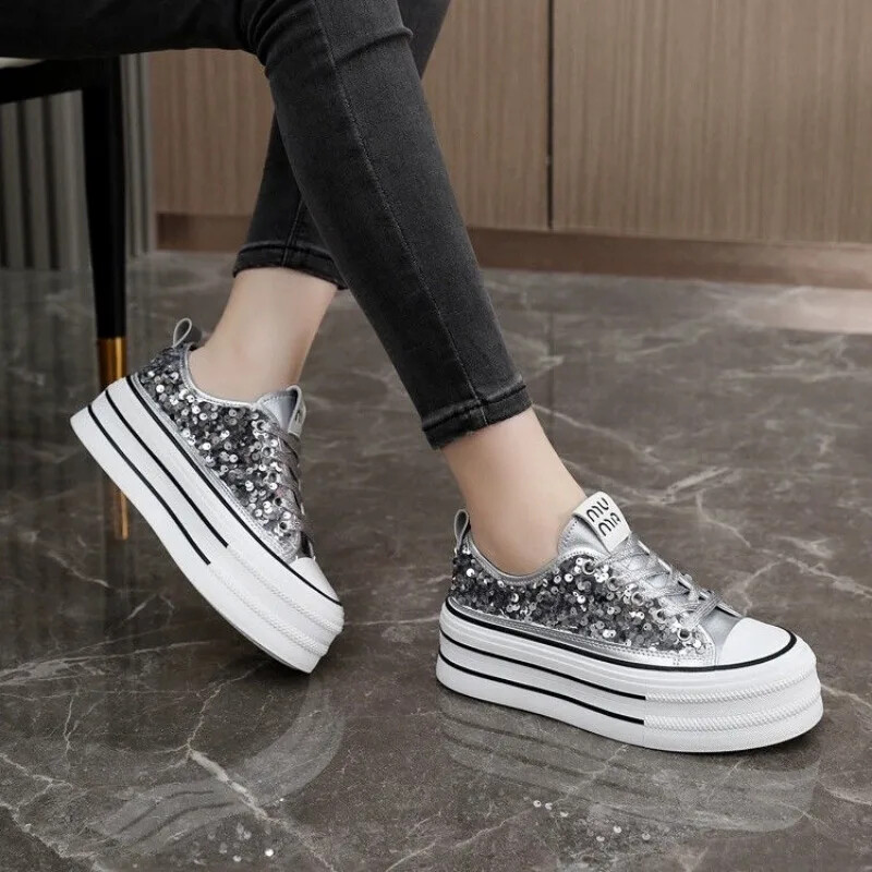 Női lábbelik, fehér strasszos cipők női gyémánthálós, magasan lélegző, kristálytiszta hálós női cipők, 2024-es koreai hétköznapi trendek