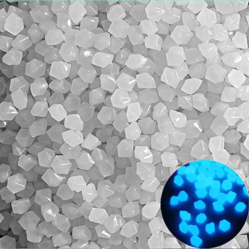 200 db/csomag Kerti dekor világító kövek világító sötét kerti nyolcszög kövek dekoratív kavicsok kültéri sétány akvárium dekor