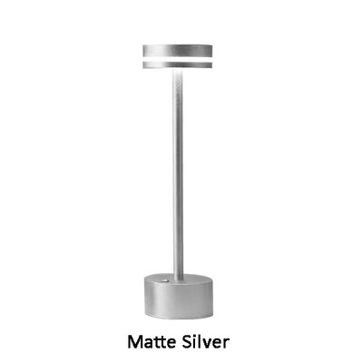 LED galda lampa uzlādējams skārienslēdzis Alumīnija lampa naktsgaldiņš Guļamistabas trīskrāsu aptumšojams restorāna atmosfēras lampa