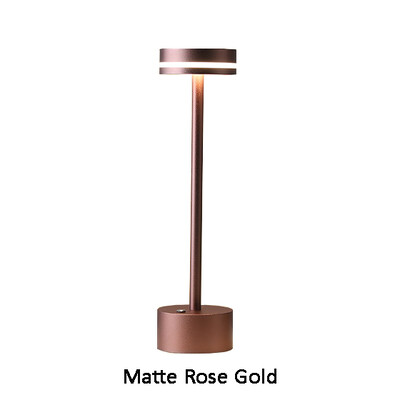 LED galda lampa uzlādējams skārienslēdzis Alumīnija lampa naktsgaldiņš Guļamistabas trīskrāsu aptumšojams restorāna atmosfēras lampa