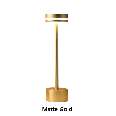 LED galda lampa uzlādējams skārienslēdzis Alumīnija lampa naktsgaldiņš Guļamistabas trīskrāsu aptumšojams restorāna atmosfēras lampa