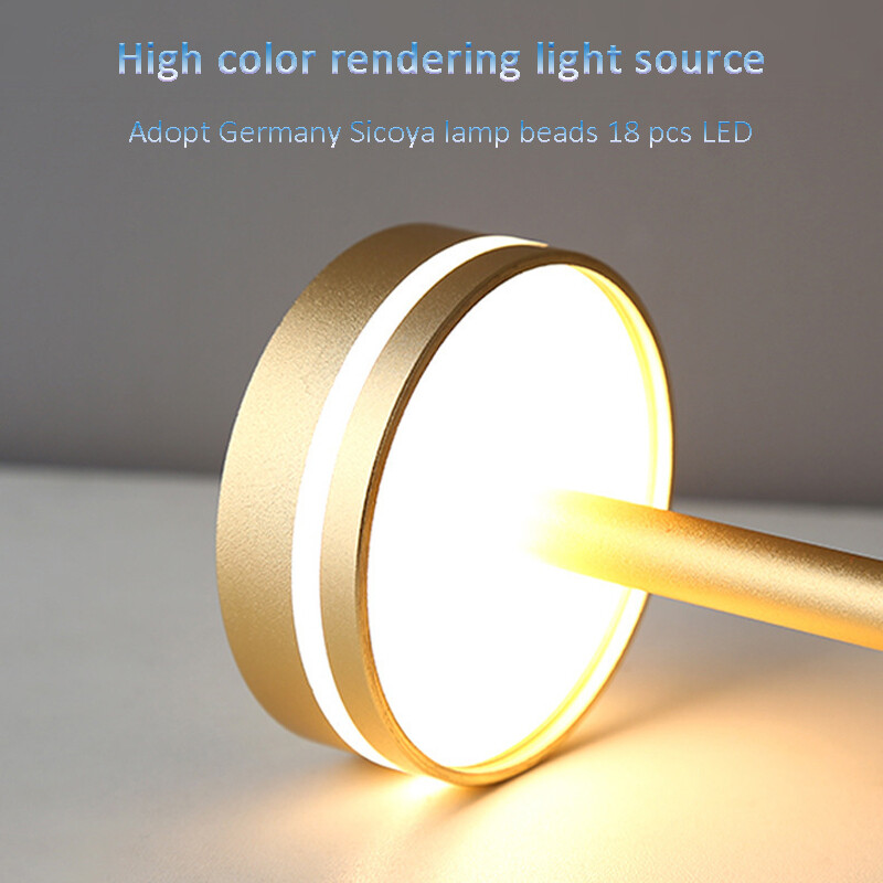 LED galda lampa uzlādējams skārienslēdzis Alumīnija lampa naktsgaldiņš Guļamistabas trīskrāsu aptumšojams restorāna atmosfēras lampa