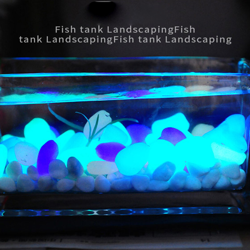 50 db Sötétben világító Kert Kavics Járdához Kert Terasz Gyep Kert Terasz Akvárium Dekoráció Ragyogó Kő