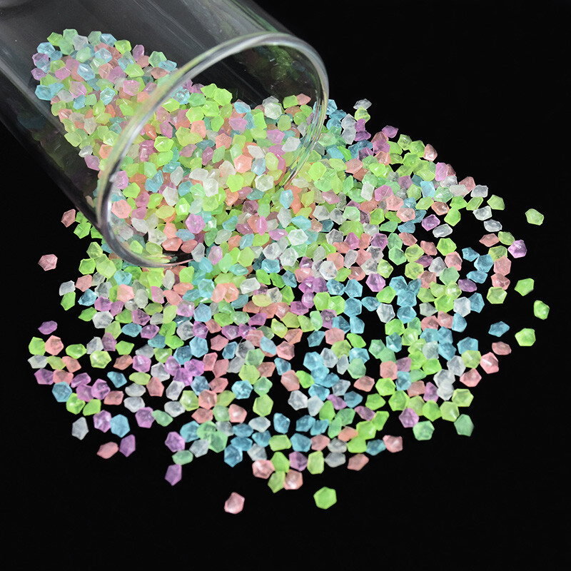 1000db világító homok világít a sötét kertben udvarban kültéri ösvény kavicsok díszek akváriumok akvárium barkács dekoráció