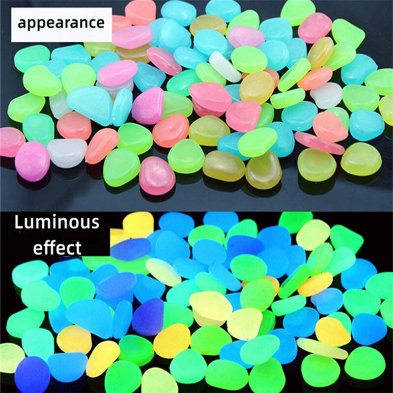 500 komada Svjetleće kamene vrtne dekoracije od 1 cm, šljunak i kamenčići, stijene za lijepu dekoraciju šetnice u dvorištu