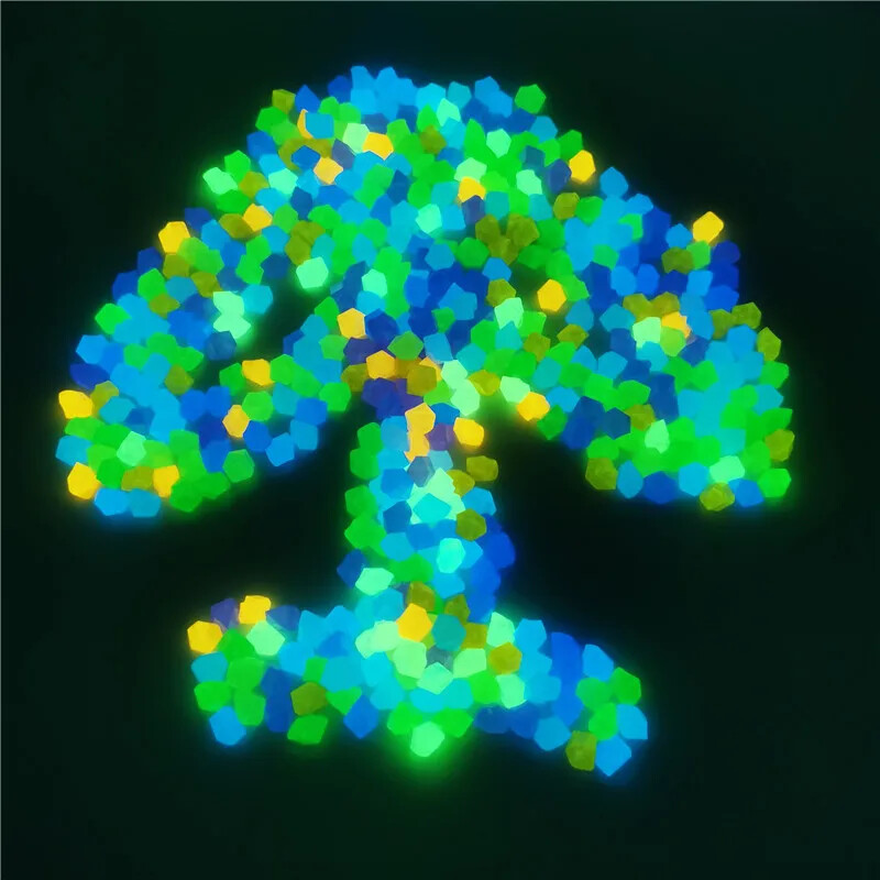 Új kert világít a sötétben Világító kavicsok sétányokhoz Növények Akvárium dekoráció Ragyogó jégkövek Akvárium Kerti dekoráció