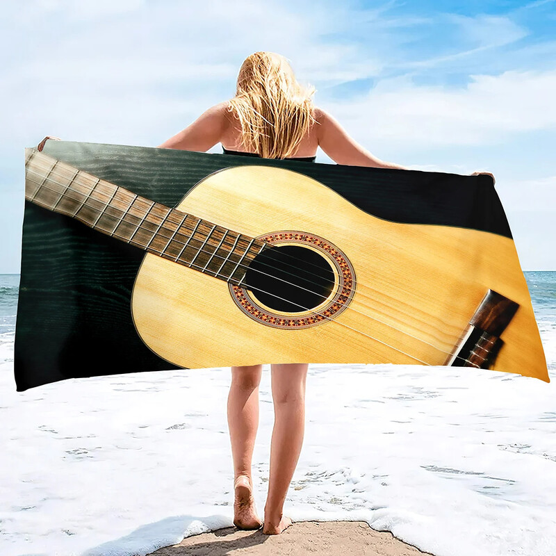 Instrument muzical Chitară Prosop de plajă Prosop sport Microfibră Pătură de înot cu uscare rapidă Yoga Fitness Prosop de baie Prosop de călătorie