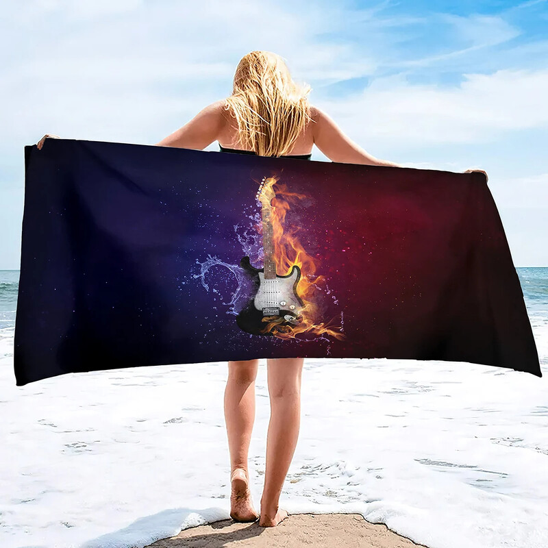 Instrument muzical Chitară Prosop de plajă Prosop sport Microfibră Pătură de înot cu uscare rapidă Yoga Fitness Prosop de baie Prosop de călătorie