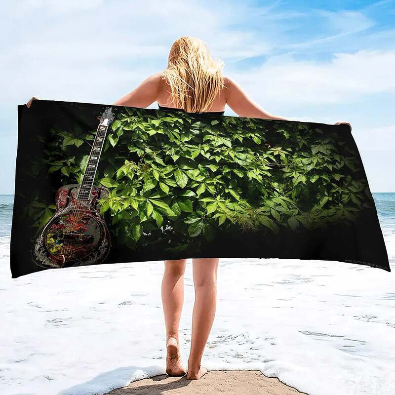 Instrument muzical Chitară Prosop de plajă Prosop sport Microfibră Pătură de înot cu uscare rapidă Yoga Fitness Prosop de baie Prosop de călătorie