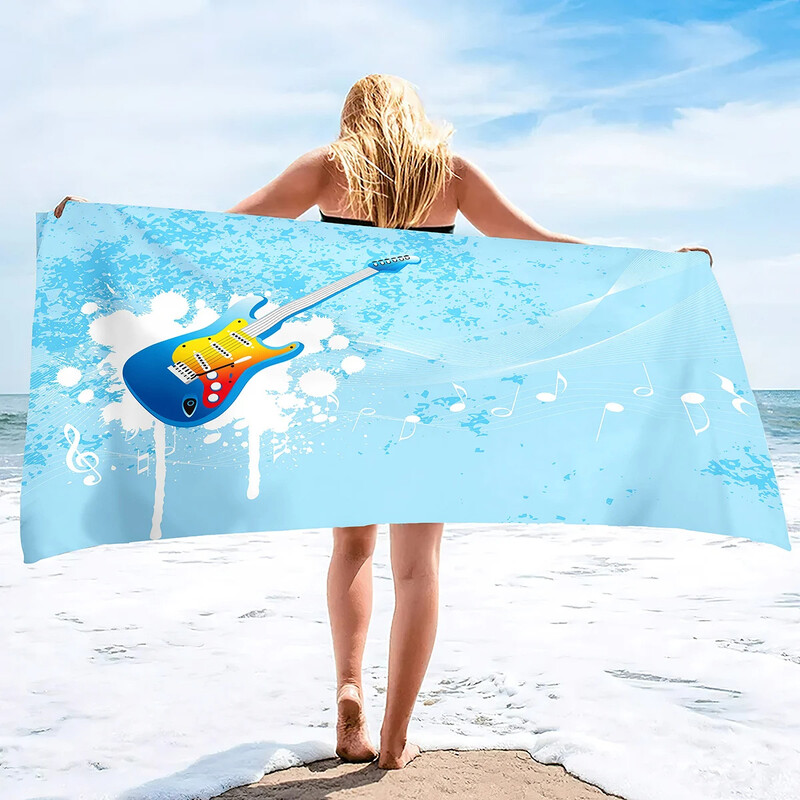Instrument muzical Chitară Prosop de plajă Prosop sport Microfibră Pătură de înot cu uscare rapidă Yoga Fitness Prosop de baie Prosop de călătorie