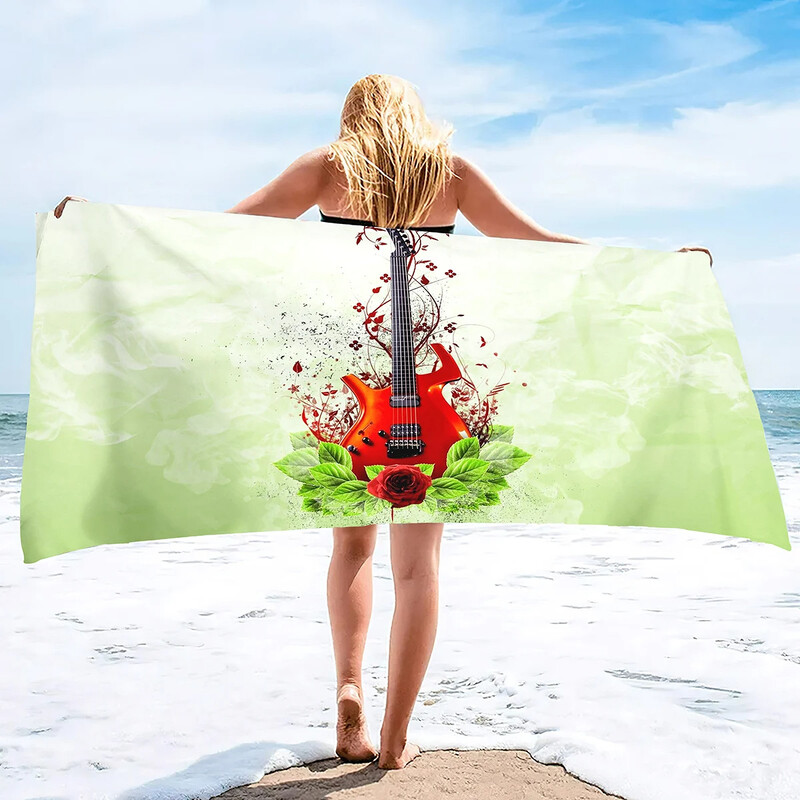 Instrument muzical Chitară Prosop de plajă Prosop sport Microfibră Pătură de înot cu uscare rapidă Yoga Fitness Prosop de baie Prosop de călătorie