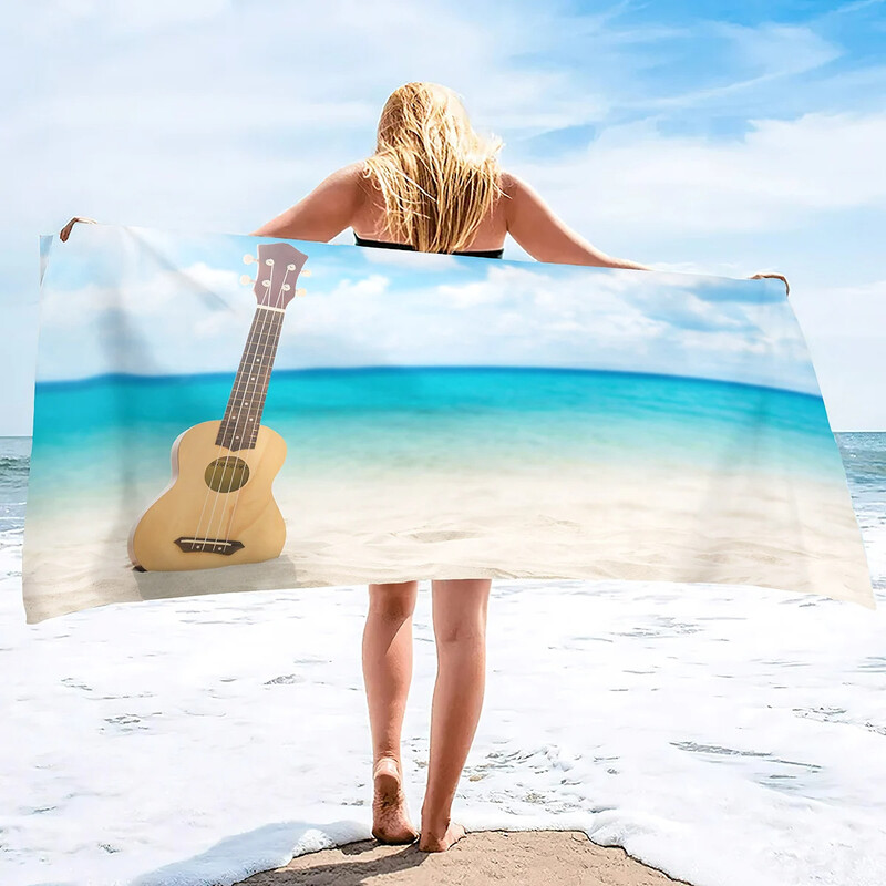 Instrument muzical Chitară Prosop de plajă Prosop sport Microfibră Pătură de înot cu uscare rapidă Yoga Fitness Prosop de baie Prosop de călătorie