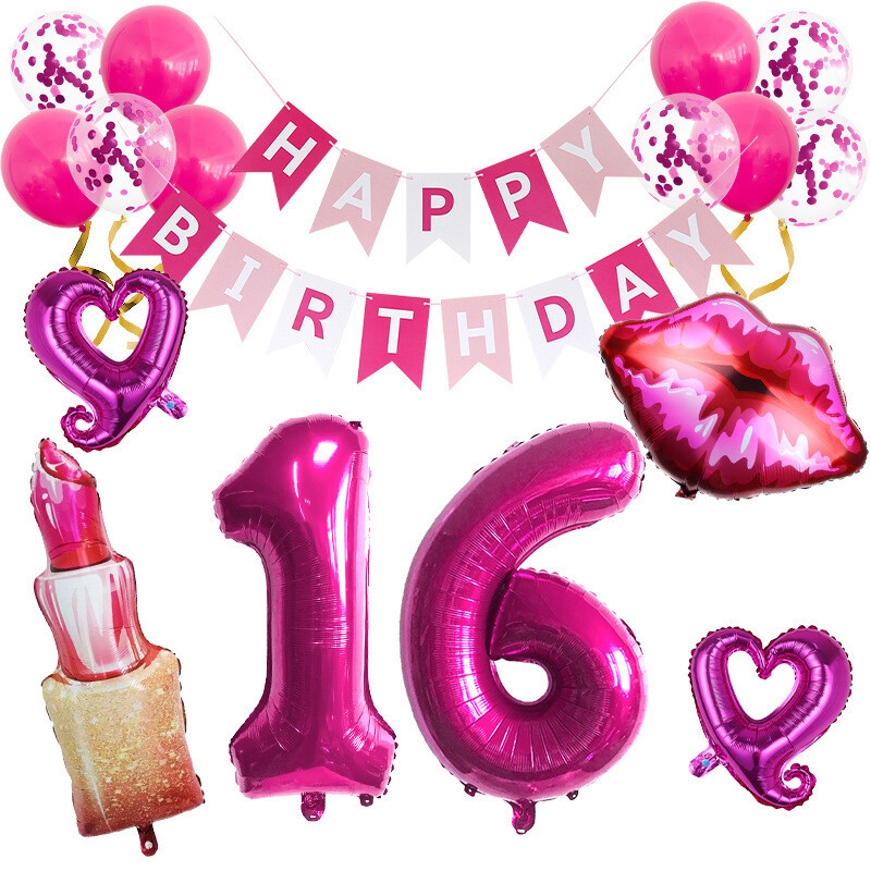 Ruj mare transfrontalier balon folie de aluminiu nunta de Ziua Îndrăgostiților buzele roșii iubesc propunerea de nuntă decorare atmosferă