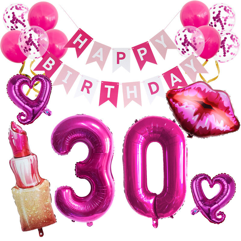 Ruj mare transfrontalier balon folie de aluminiu nunta de Ziua Îndrăgostiților buzele roșii iubesc propunerea de nuntă decorare atmosferă