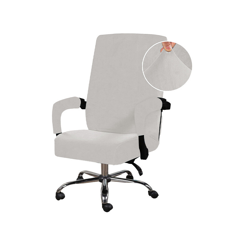 Pont egyszínű ezüst róka bársony szövet modern egyszerű irodai szék számítógépes szék kopásálló porálló székhuzat