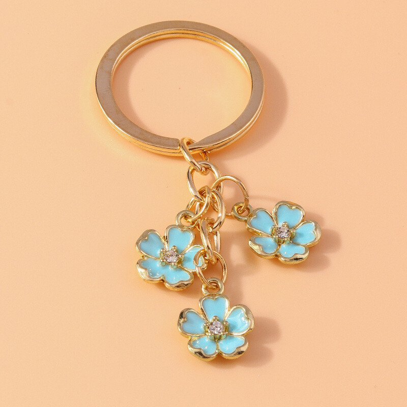 2024 new product customized creative Chinese style five-leaf flower keychain accessories bag accessories mobile phone pendant