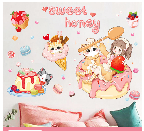Vėjo animacinių filmų sienų lipdukai mergaičių širdžių lipdukai vaikų kambario dekoravimui mergaičių sienų lipdukai lipdukai didmeninė prekyba