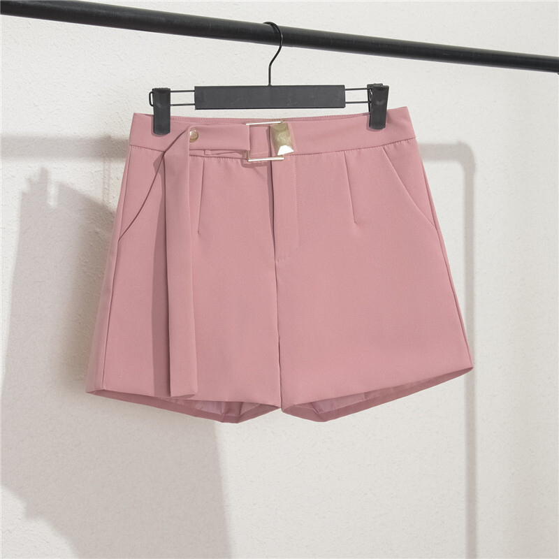 Khaki rövidnadrág, női fekete, nyári karcsú, 2024-es új, bő, magas derekú, A-vonalú, hétköznapi széles szárú nadrág