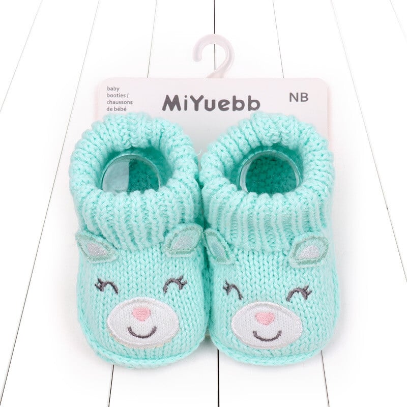 Pantofi pentru copii mici Desene animate pentru interior Pantofi și șosete de primăvară și toamnă anti-alunecare Pantofi de lână pentru bebeluși