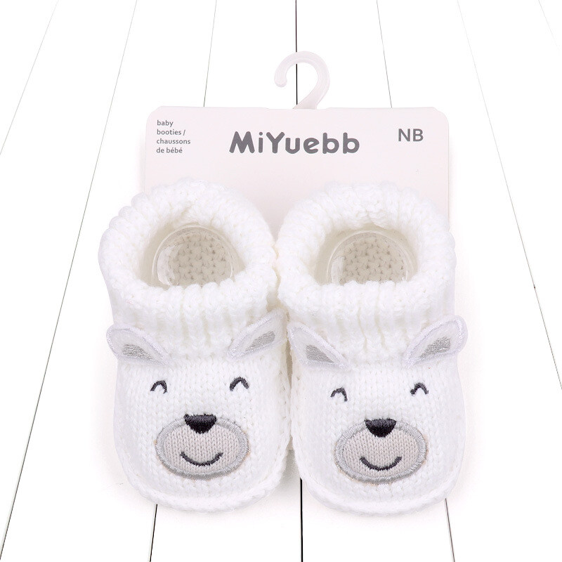 Pantofi pentru copii mici Desene animate pentru interior Pantofi și șosete de primăvară și toamnă anti-alunecare Pantofi de lână pentru bebeluși