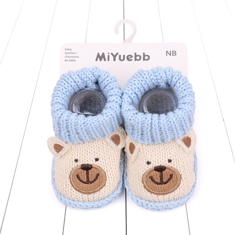 Pantofi pentru copii mici Desene animate pentru interior Pantofi și șosete de primăvară și toamnă anti-alunecare Pantofi de lână pentru bebeluși