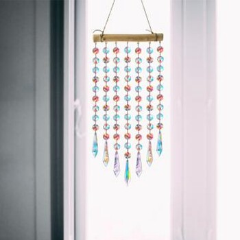 Suncatcher Crystal Wind Chimes Κρεμαστά μενταγιόν Catcher για το σπίτι Κήπος Χριστουγεννιάτικο δέντρο Rainbow Prism Διακόσμηση γάμου