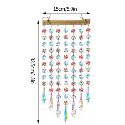 Napfogó kristály szélcsengő Lógó Holdfogó medálok Otthoni kert karácsonyfa szivárvány prizma dekoráció esküvői dekoráció