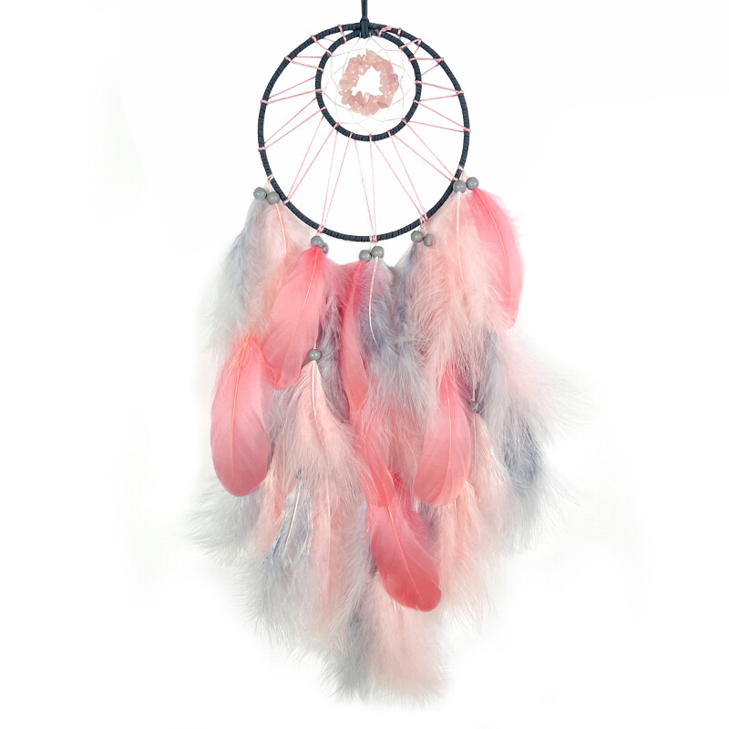 Álomfogó kristály szélcsengő Kézzel szőtt tollas falra akasztó díszek Hálószoba dekoráció Születésnapi ajándékok lakberendezés
