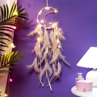 Plasa de vis pentru prinderea lunii, clopoței de vânt agățat, cadou de absolvire, cadou de aniversare, lucrat manual pur, plasă de vis, agățat manual