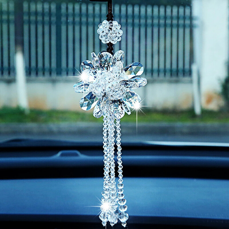 Autó gyönyörű visszapillantó tükör függő díszek autókristály medál dekoráció stílus kiegészítők