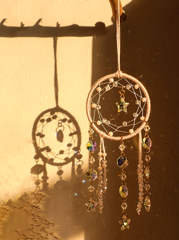 Moon Star Suncatcher Crystal Wall Hanging Rainbow Maker Light Catcher Art Decor Garden Tree Crystal Suncatcher Δώρο διακόσμησης σπιτιού