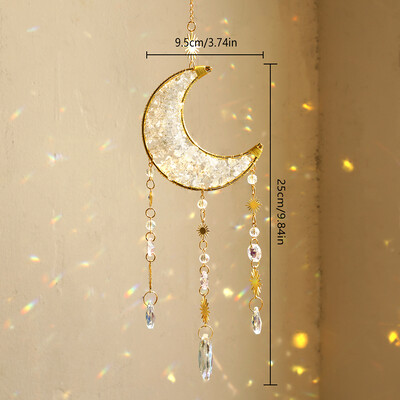 Kristály Napfogó Prizma Szélcsengő Szivárvány Készítő Fényfogó Falra akasztható dekor Holdfogók Szobadekorációk Esztétikai ajándékok