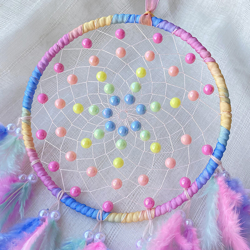 Hvatač snova Ručno tkano šareno perje Wind Chimes Viseći ukrasi za spavaću sobu Zidni ukrasi Festivalski darovi za zabavu Kućni pribor