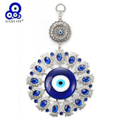 Lucky Eye Turkish Evil Eye Seinale Rippklaasist võtmehoidja Etnilise kristallist suure silmaga auto võtmehoidja moeehted EY4914