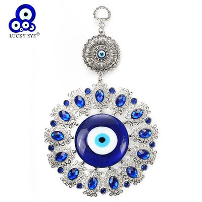 Lucky Eye Turkish Evil Eye Κρεμαστό γυάλινο μπρελόκ Ethnic Crystal Big Eye Car Key Chain Fashion Jewelry EY4914