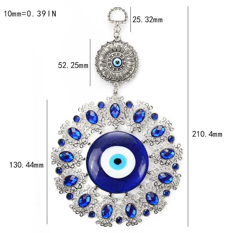 Lucky Eye Turkish Evil Eye Seinale Rippklaasist võtmehoidja Etnilise kristallist suure silmaga auto võtmehoidja moeehted EY4914