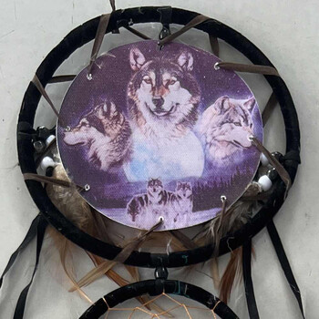 Wolf Style Dream Catcher κρεμαστό στολίδι που κρέμεται με φτερά Χειροποίητα χειροτεχνήματα τέχνης Ρομαντικό δημιουργικό όμορφο για διακόσμηση πάρτι