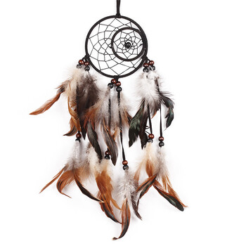 Μωβ φτερά Crafts Dream Catcher Wind Chimes Χειροποίητο Ονειροπαγίδα για επιτοίχιο αυτοκίνητο Διακόσμηση σπιτιού Δώρο γενεθλίων