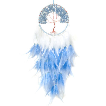 Tree Of Life Dream Catcher Διακοσμήσεις Τοίχων Χειροποίητο φτερό Κρυστάλλινο Πέτρινο Ανεμοσκόπιο Δωμάτιο Κρεμαστά Στολίδια Δώρα Φεστιβάλ